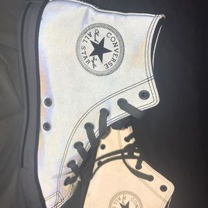 GRAY HIGH TOP CONVERSE!! SIZE RUNS SMALL!